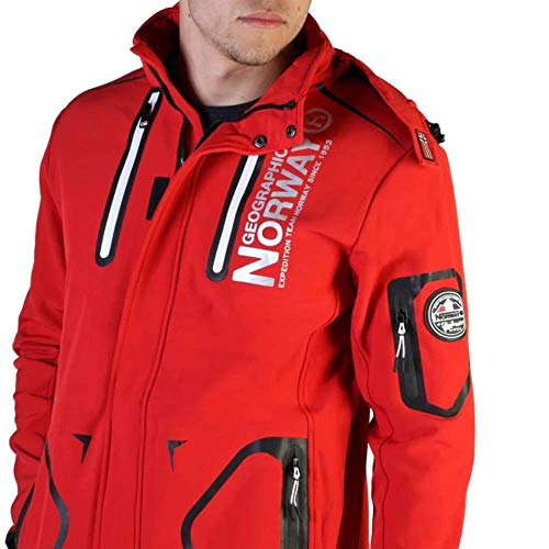 Veste softshell capuche amovible avec imprimé Geographical Norway réfléchissant pour homme - black - S