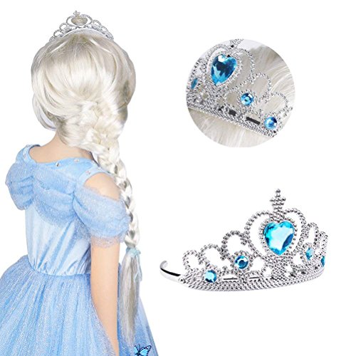 Vicloon 2pcs Princesa Vestir Accesorios Regalo Conjunto con Corona/Sceptre para Niña,3-10 Años