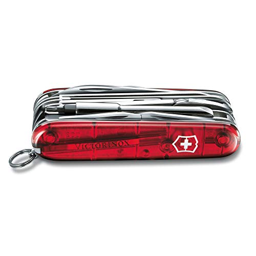 Victorinox Cyber Tool L Navaja con 39 funciones, incluyendo lima para metal, portabrocas, bolígrafo y alicates, color rojo