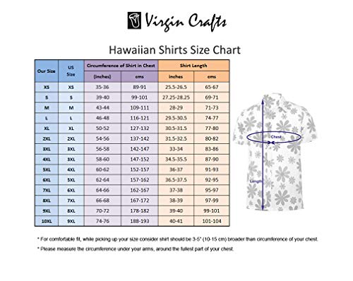 Virgin Crafts Mens hawaiana Camicia Funky Beach Party Hibiscus barca blu 3XL