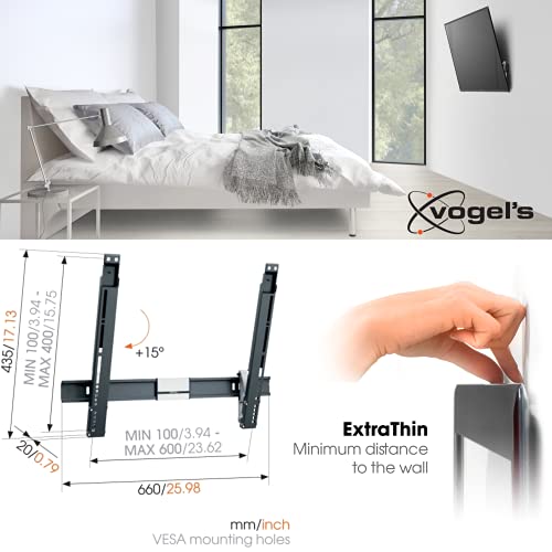 Vogel's THIN 515 Soporte de pared para TV, Inclinable, Para televisores de entre 40-65 pulgadas (102-165 cm), Máx. 25 kg, VESA Máx. 600x400, Certificación TÜV