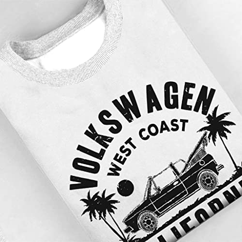 Volkswagen West Coast California Beach Club Black Text Men's Sweatshirt