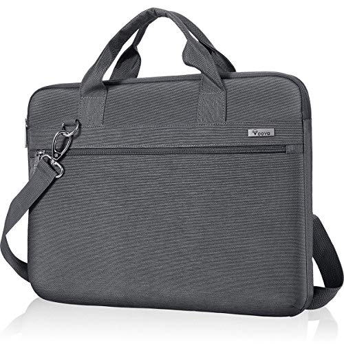 Voova Protectora de 360 Maletin Funda Portatil 14-15.6 Pulgada, Bolsa Ordenador portatil Impermeable Compatible con Macbook Pro 15/16 2020, DELL XPS 15, HP Pavilion, Acer ASUS Chromebook, Gris