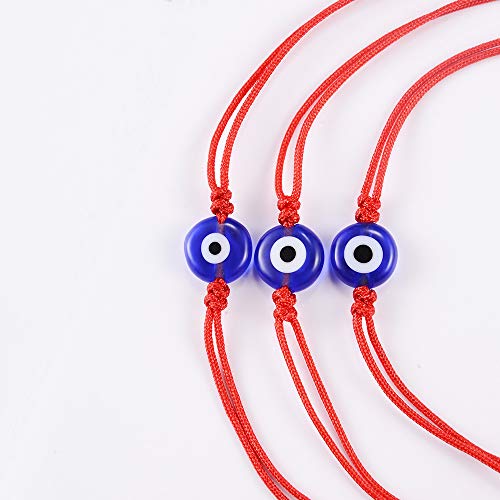 VU100 3pcs Pulsera Mal de Ojo Pulsera Clásico Ojo de la Buene Suerte con circonitas Proteccion Joyería de protección Cordón Rojo