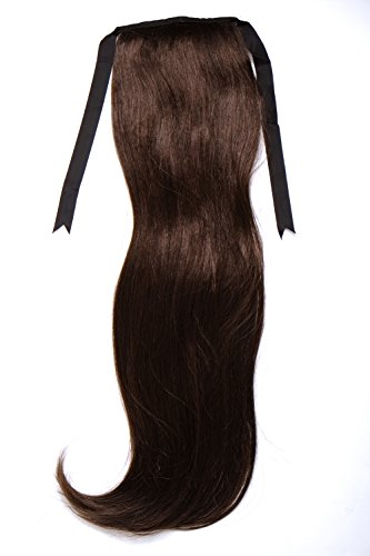 WIG ME UP- extensión de pelo coleta con peineta y banda pelo largo liso castaño cenizo medio 65 cm D13001-8