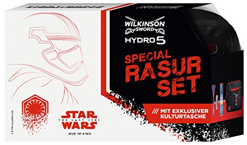 Wilkinson Sword Hydro 5 Afeitado Juego Star Wars con maquinilla de afeitar + 1 cuchilla de repuesto + Protect Gel 200 ml + Bolsa de aseo