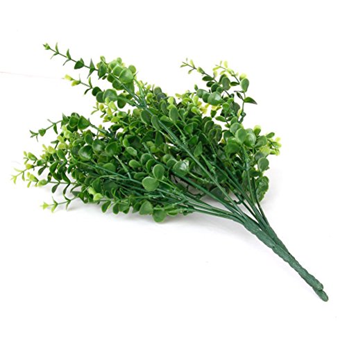 WINOMO 2 piezas pequeñas hojas plástico Planta Hierba Aglaia Odorata para casa decoración de la boda (verde)