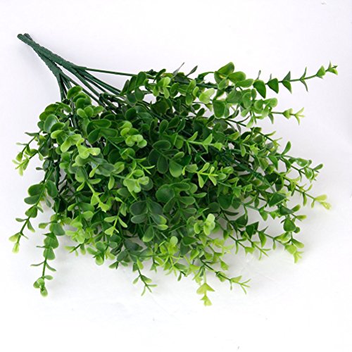 WINOMO 2 piezas pequeñas hojas plástico Planta Hierba Aglaia Odorata para casa decoración de la boda (verde)