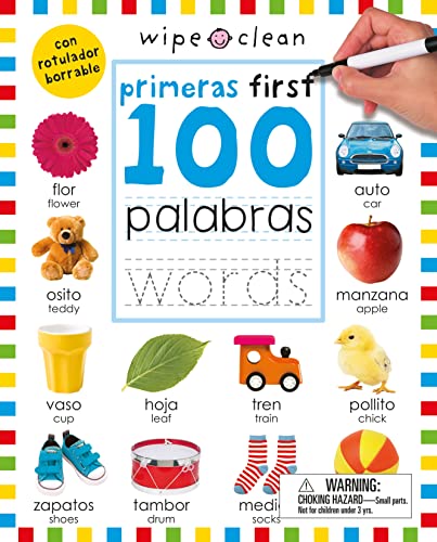 Wipe Clean: First 100 Words Bilingual