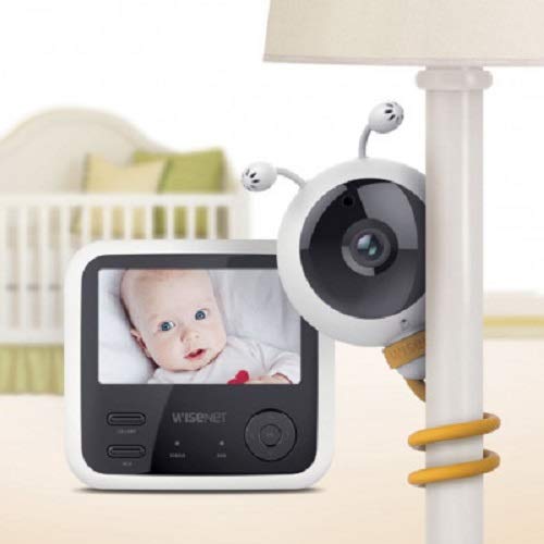 Wisenet 8801089158802 BabyView Eco Flex SEW-3048W con Pantalla de 4,3", cámara HD, 7 Canciones de Cuna y Sonidos Blancos pre-programadas