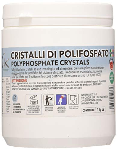 WK Cristales de polifosfato | Recarga de cristales para dosificador | 1 kg | Fabricado en Italia