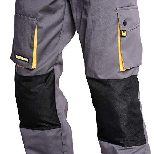 Wolfpack 15017085 - Pantalon de trabajo Gris/Negro,Talla 38/40 S