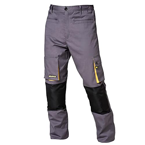 Wolfpack 15017085 - Pantalon de trabajo Gris/Negro,Talla 38/40 S