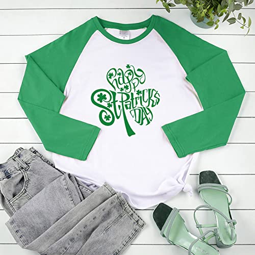 Women's St. Patrick's Day Fashion Tops Casual Shirt Printed Shirt Long Sleeve Loose O Neck Top Casual T-Shirt Top Blusa Feminina (Camouflage, XXL)