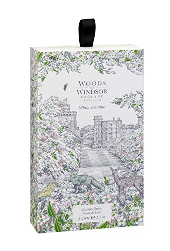 Woods of Windsor Jabón de lujo de jazmín blanco para ella