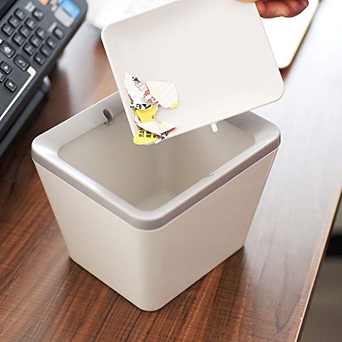 XDYNJYNL Resistente a los roturas Mini Desktop Passh Puede Can MULTIFONE Puede DE Puede DE LA Oficina Caja DE Almacenamiento DE Basura con LA Tapa DE Sake DE LA Tapa Puede Salas de Polvo