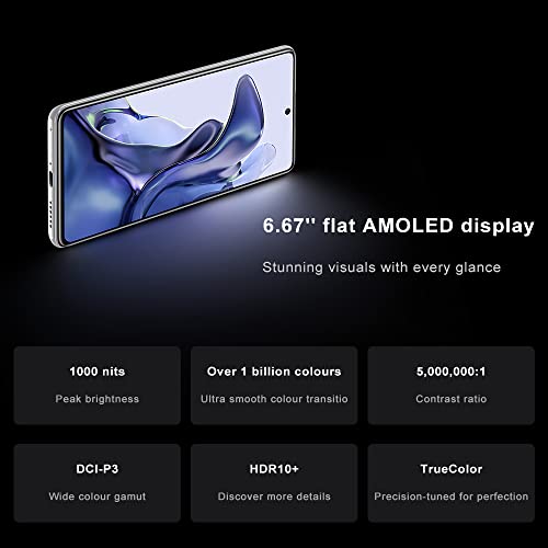 Xiaomi 11T Smartphone - 8GB RAM+256GB ROM,Pantalla de Puntos FHD + AMOLED de 6.67", MediaTek Dimensity 1200-Ultra, cámara Triple de 108MP (8GB+256GB,Azul)