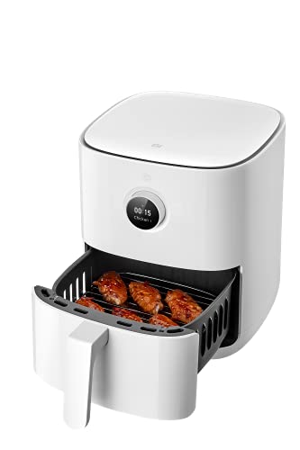 Xiaomi Mi Smart Air Fryer - Freidora de aire inteligente, control mediante aplicación, pantalla OLED, temperatura de cocción entre 40 y 200 °C, doble espacio de cocción, Versión Italiana