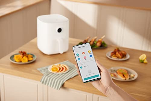 Xiaomi Mi Smart Air Fryer - Freidora de aire inteligente, control mediante aplicación, pantalla OLED, temperatura de cocción entre 40 y 200 °C, doble espacio de cocción, Versión Italiana