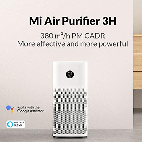 Xiaomi Mi Smart Air Purifier 3H Purificador de airecon pantalla táctil OLED, sensor de PM láser de alta precisión, APP Smart Control, filtro HEPA de 360 °, PM-CADR de 380 m³ / h