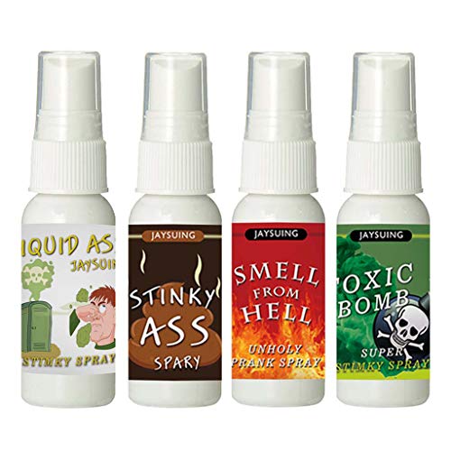 Xzmn líquido pedo terrible olor spray de larga duración adultos niños parodia olor spray Halloween abril necios día broma juguetes
