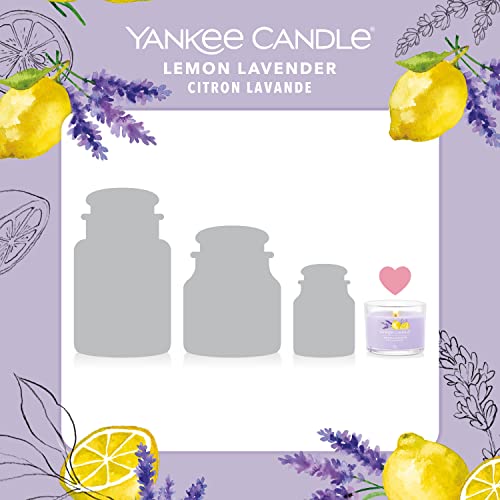 Yankee Candle Juego de velas perfumadas para regalo, Velas votivas rellenas de lavanda de limón, Mezcla de cera de mezcla de soja, 3 unidades (1686369E)