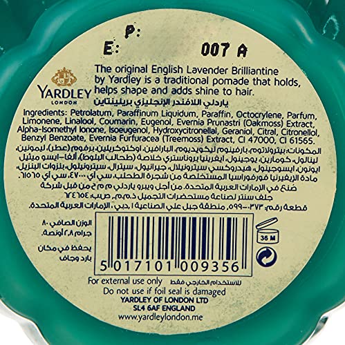 YARDLEY arcilla Styling Inglés lavanda Grasa 80g