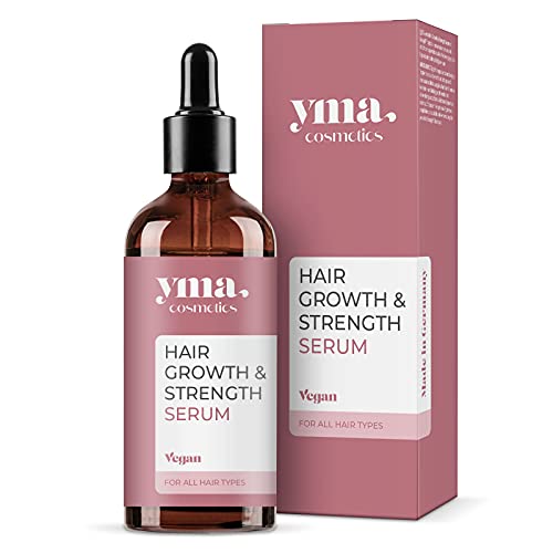 yma Suero para el crecimiento y fortalecimiento del cabello de yma, promueve el crecimiento del cabello, libre de silicona y parabenos, vegano, fabricado en Alemania, 90 ml