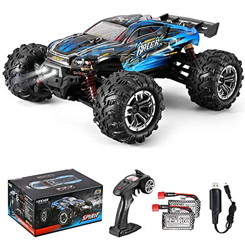 YONCHER YC100 Coche Teledirigido, 1:20 Offroad 4WD RC Coche con 30+ Kmh, 2.4GHz Crawler Camiones de Control Remoto Juguete con 2 Baterías 40min Tiempo de Juego, Regalo para Niños y Adultos