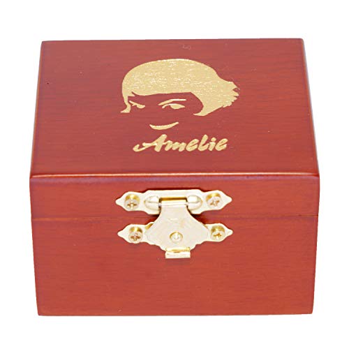Youtang Amelie - Caja de música de madera tallada con mecanismo de oro para Navidad, cumpleaños, día de San Valentín