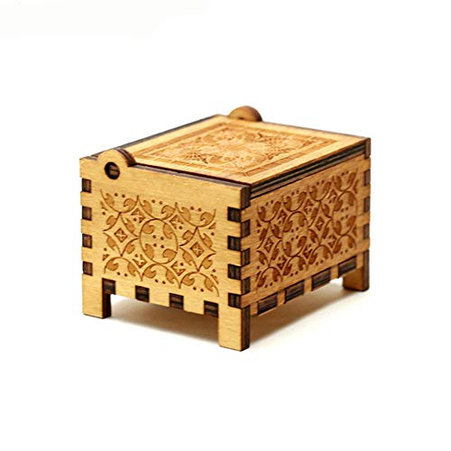 Youtang Amelie Music Box - Caja de música (18 notas, mecanismo de relojería, madera grabada, caja de música, Play La Valse D'Amelie, color marrón