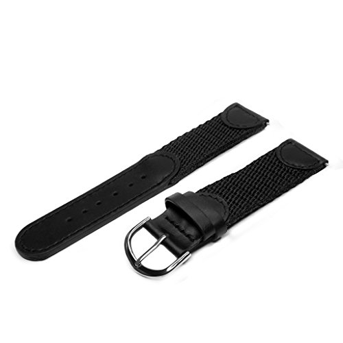 yqi Hombres de Piel de Cuero y Nylon Correa de Reloj de la OTAN Swiss-Army Estilo Reloj Banda