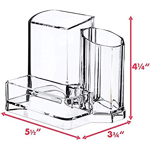 YUNLILI Caja de Almacenamiento de Compartimiento cosmético Transparente Multifuncional 3 para cepillos de Dientes Joyas Maquillaje Pincel Lápiz Labial Tijeras y Tarjeta de Visita