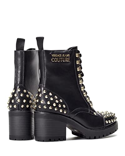 Zapatos Mujer Botines VERSACE JEANS COUTURE MIA Gold Studs Negro