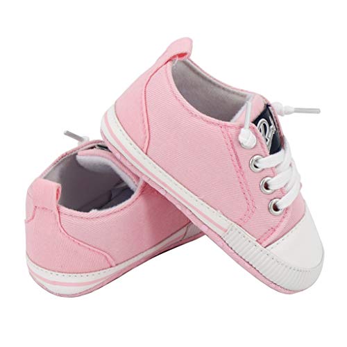 Zapatos para bebé Auxma La Zapatilla de Deporte Antideslizante del Zapato de Lona de la Zapatilla de Deporte para 3-6 6-12 12-18 M (3-6 M, Rosado)