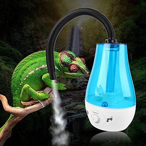 Zerodis Humidificador de Reptiles, 3L Anfibios Humidificador de Reptiles Vaporizador de Niebla de Gran Capacidad Vaporizador Fabricante de Niebla 100-240V(Enchufe de la UE)