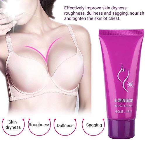 Zetiling Crema Reafirmante Senos, Crema de pecho de 45g, Crema Reafirmante para Agrandar los Senos Crema Nutritiva para los Senos Crema de Masaje de Belleza para el Cuidado del Pecho Reafirmante