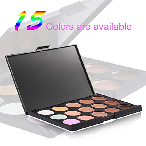 Zhou-YuXiang 15 Colores Profesionales de Maquillaje para Mujeres, Corrector de Belleza Facial, Paleta de Camuflaje, Herramientas cosméticas para el Cuidado de la Cara