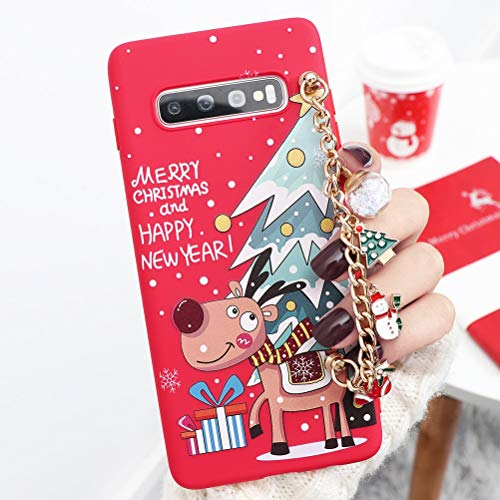 ZhuoFan Navidad Funda para Samsung Galaxy A50 / A30S / A50S Cárcasa Silicona con Dibujos 3D Muñecas Navidad Diseño Ultrafina TPU Antigolpes de Protector Piel Pulsera Case para Samsung A50, Navidad