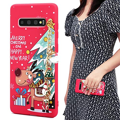 ZhuoFan Navidad Funda para Samsung Galaxy A50 / A30S / A50S Cárcasa Silicona con Dibujos 3D Muñecas Navidad Diseño Ultrafina TPU Antigolpes de Protector Piel Pulsera Case para Samsung A50, Navidad