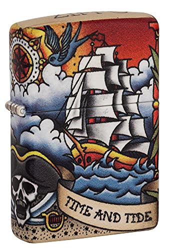 Zippo Classic Pocket Lighter Model 49532 - 540 Nautical Tattoo Design - | Windproof | Metal Material - Cream