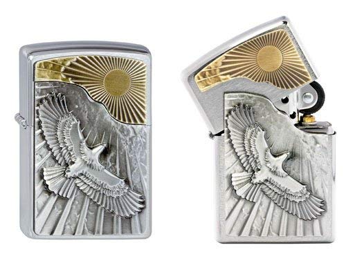 Zippo Eagle Sun Fly Encendedor, Cromo, Única