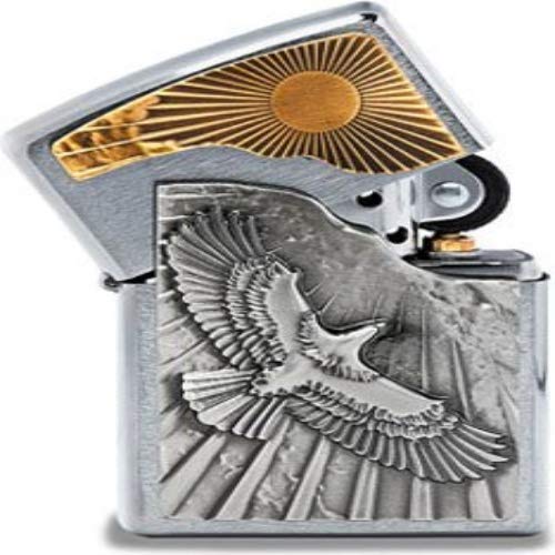 Zippo Eagle Sun Fly Encendedor, Cromo, Única