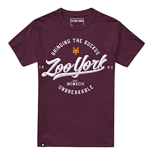 Zoo York Camiseta Unbreakable, Granate, S para Hombre