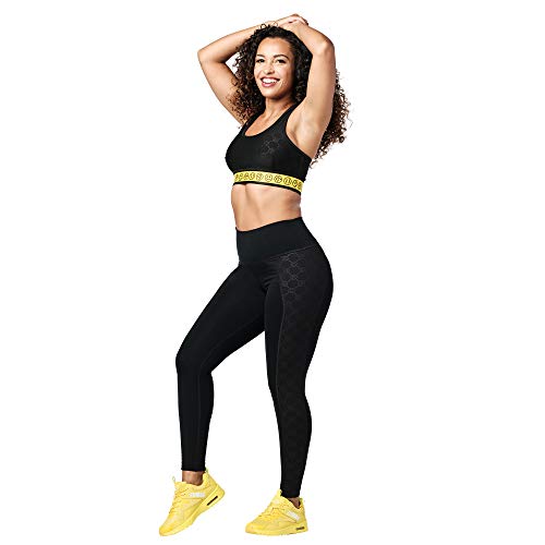 Zumba High Waisted for Women Dance Workout Butt Lifting Leggings, Bold Black 8, XS Womens