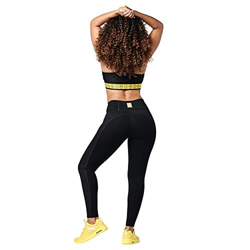 Zumba High Waisted for Women Dance Workout Butt Lifting Leggings, Bold Black 8, XS Womens