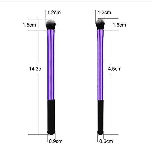 ZYFF huazhuangshua Pincel de Maquillaje de Ojos, Pincel de Sombra de Ojos Mixto, técnicas de Detalle de Ojos y definición de Pincel de Maquillaje de Sombra de Ojos Duo