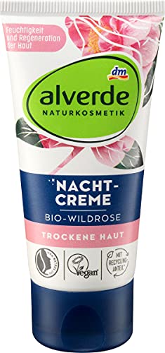 1 crema de día de rosa salvaje biológico de 50 ml, 1 crema de noche de rosa salvaje biológico de 50 ml y 1 jabón de aceite vegetal de rosa salvaje de MELOS (100 g).