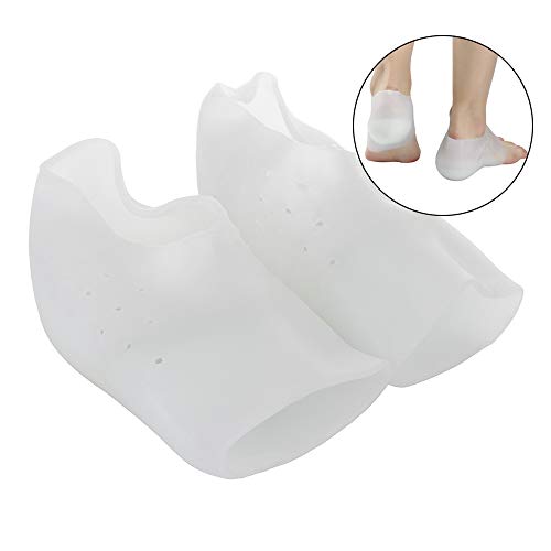 1 par de calcetines de aumento de altura, plantilla de silicona para mayor comodidad, set de media almohadilla de talón invisible, protector de talón transparente transparente 4cm/1.6inch