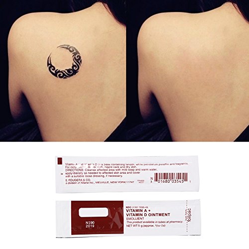 10 pcs Tattoo Aftercare crema para tatuaje cicatriz curación Vitamina A y Crema D Ungüento Gel(Blanco)